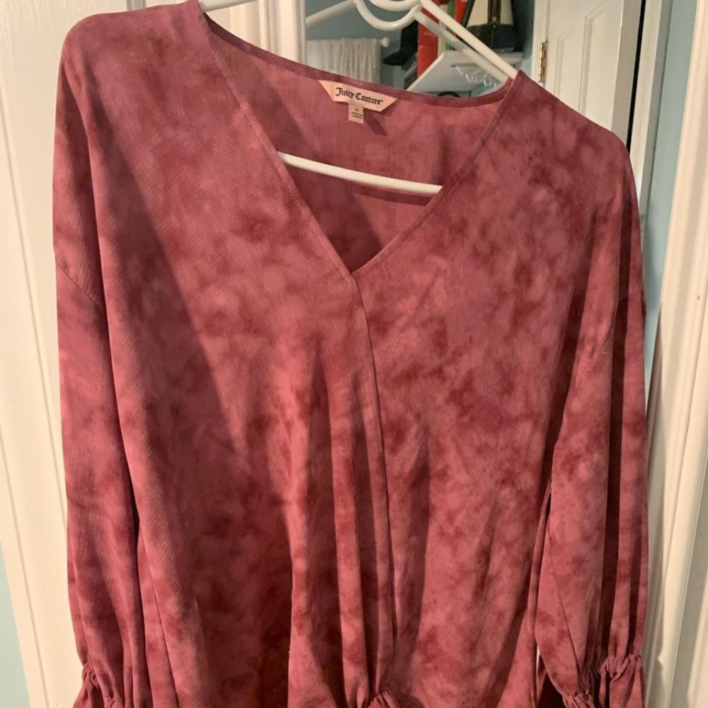 Juicy Couture blouse, Y2K, rose color, size Small